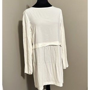 J.Jill  White Tunic Top Dress Small NWT C7